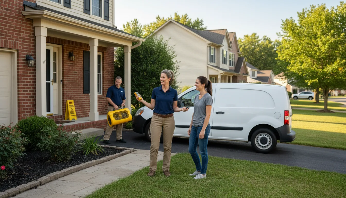 Residential water damage restoration in Saint David, IL